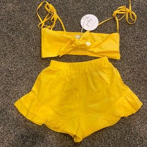 Princess polly two piece yellow set